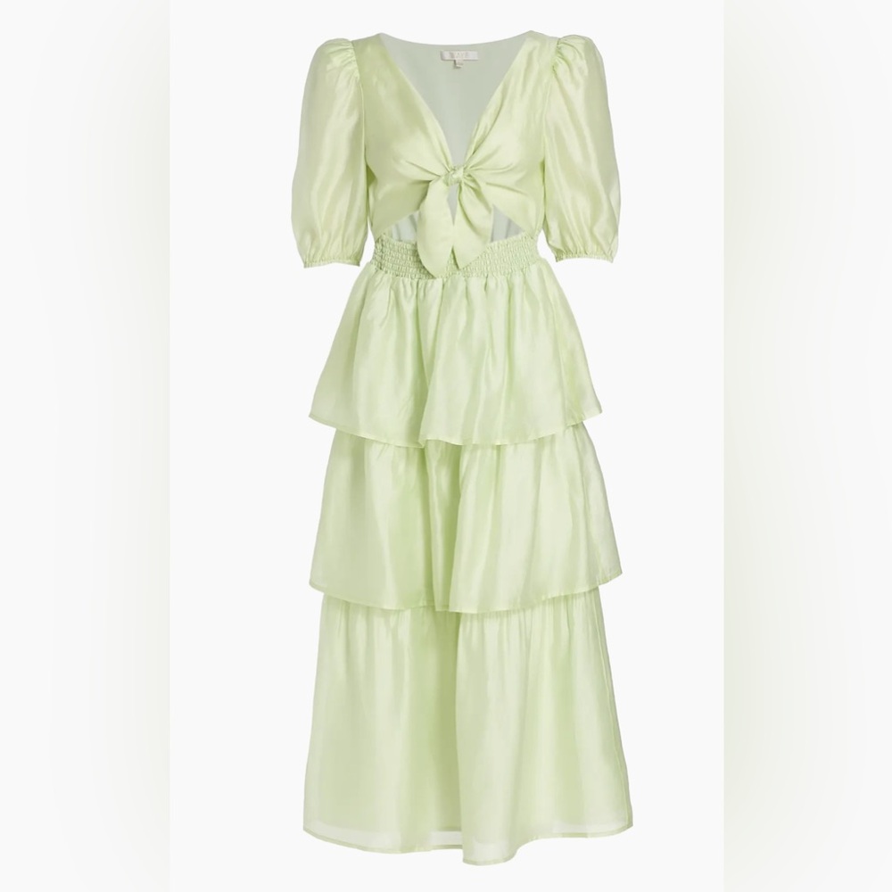 Wayf Tiered Midi Dress Mint Size M - Picture 4 of 14